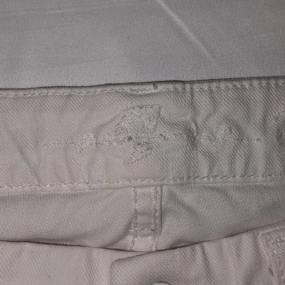 7 For All Mankind A Pocket Flare‎ Jeans White LowRise Size 26 Y2k